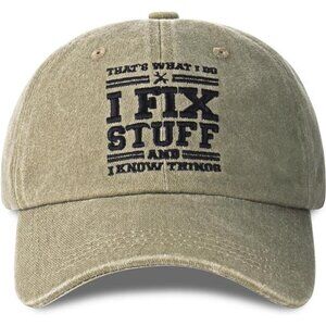 Mens cotton baseball cap adjustable hat funny gift idea dad birthday present